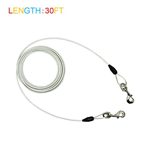 Petest 30ft Reflective Tie-Out Cable for Heavy Dogs Up to 125 Pounds - view 3