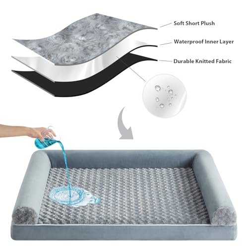 BFPETHOME Dog Beds for Large Dogs, Orthopedic Dog Bed for Medium Large Dogs,Big Waterproof Couch Pet Bed with  - view 6