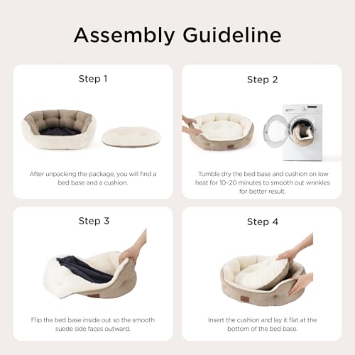 Bedsure Dog Beds for Small Dogs - Round Cat Beds for Indoor Cats, Washable Pet Bed for Puppy and Kitten with S - view 5
