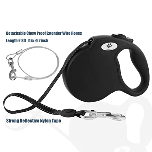 16ft Retractable Dog Leash for Large Breed Dogs up to 110 lbs with a Detachable Chew Proof Extender Wire Ropes - view 5