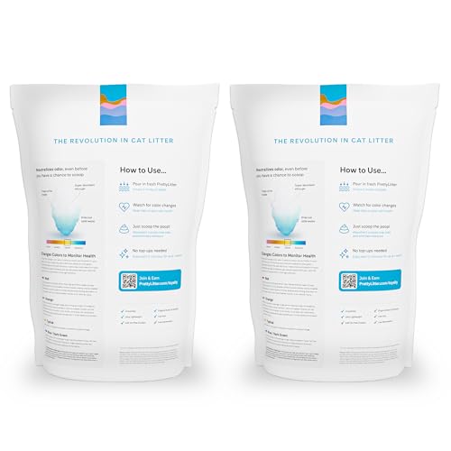 PrettyLitter Health Monitoring Cat Litter (Unscented, Non Clumping) | Lightweight & Low Tracking, Color Changi - view 3