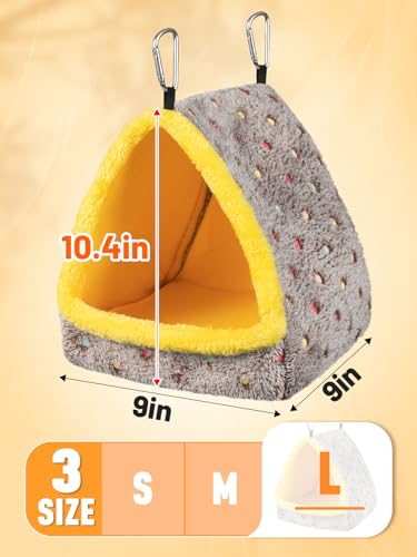 Large Winter Warm Bird Nest House, Comfortable Bird Bed for Cage with Mat, Hanging Hammock Shed Hideaway Hut G - view 4