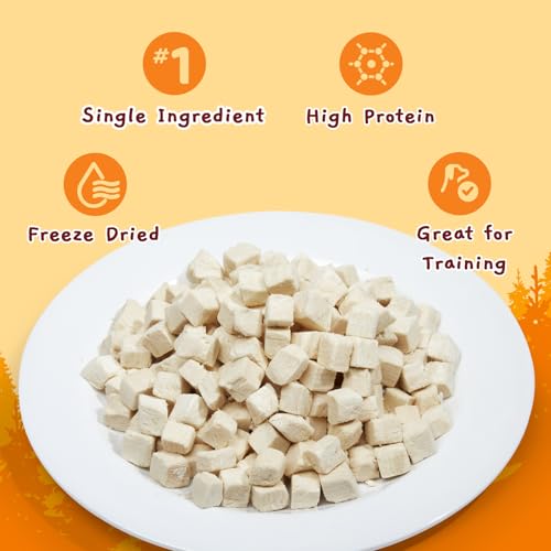 Jungle Calling Freeze Dried Chicken Cat & Dog Treats, Single Ingredient Chicken Bites for Cats & Dogs, High Pr - view 4