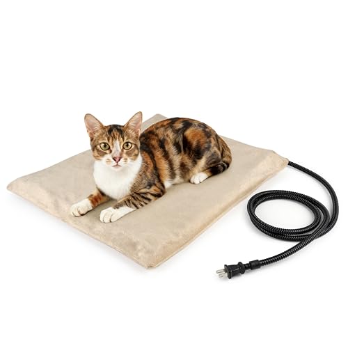 NICREW Pet Heating Pad for Dogs and Cats, Heated Cat Bed with Steel-Wrapped Cord and Soft Fleece Cover, 17.7 x - view 2