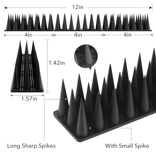 BORHOOD Bird Spikes, 20 Pack Pigeon Deterrent for Small Birds Raccoon Cats Defender for Outside to Keep Squirr - view 3