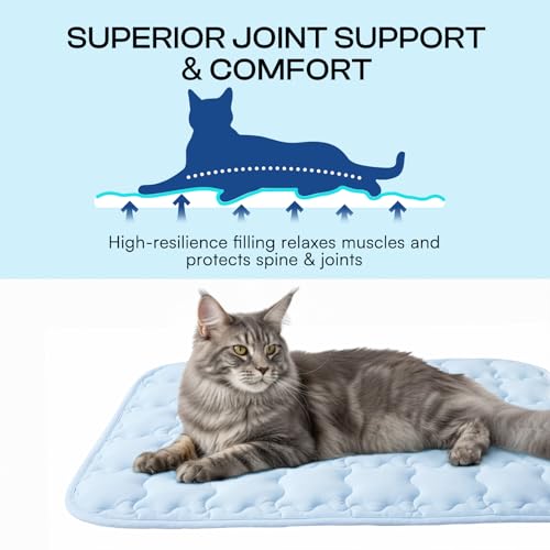 Luciphia Premium Dog Cooling Mat Non-Slip Q-MAX>0.5 Self-Cooling Pad for Small Pet Cat Indoor Portable Kennel  - view 5