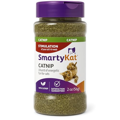 SmartyKat Natural Catnip Canister, 100% Natural Cat Nip for Cats, Premium Dried Catnip for Indoor Cats, Positi - view 2