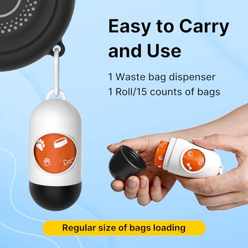 16Ft Retractable Dog Leash with Chew-Proof Steel Cable, 360° Tangle-Free, Shock Absorbing, Built-in Poop Bag D - view 5