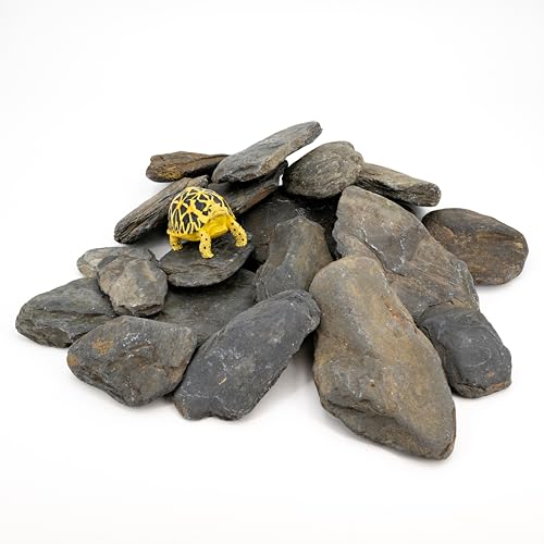 Aquarium Stone Natural Slate Stream Turtle Tank Rocks 3-7 inches Fish Rock for Aquarium Aquascaping Shrimp Tan - view 7