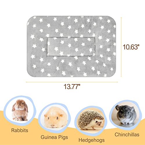 3PCS Guinea Pig Bed Soft Rabbit Bedding Cage Liner Warm Bunny Mats Pee Pads Fleece Blanket Plush Hamster Sleep - view 3