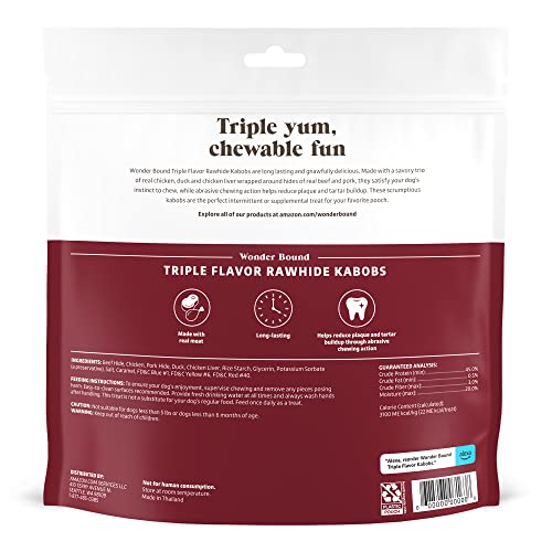 Brand - Wonder Bound Triple Flavor Rawhide Kabobs for Dogs, Variety, 1.5 pound (Pack of 1) - view 3