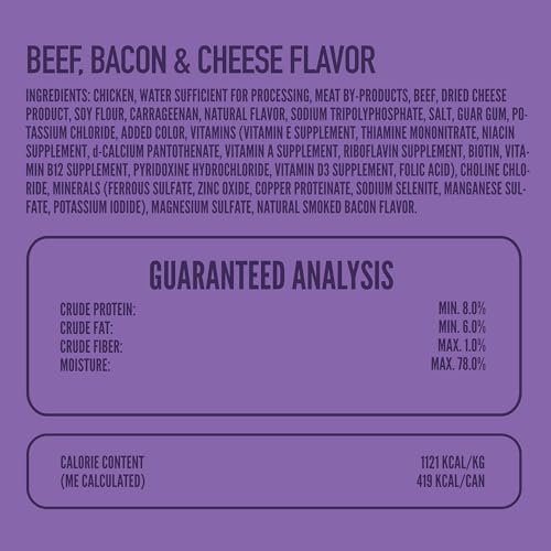 A Strong Heart Wet Dog Food, Beef, Bacon & Cheese Flavor - 13.2 oz Cans (Pack of 12), Made in The USA with Rea - view 6