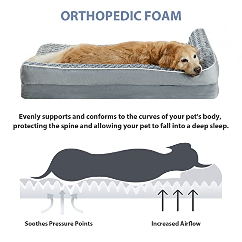 BFPETHOME Orthopedic Dog Bed for Large Dogs-Big Waterproof Sofa Dog Bed with Removable Washable Cover, Washabl - view 4