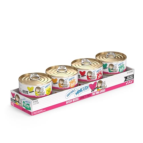 Weruva BFF Minced Natural Wet Cat Food, Batch O Besties Variety Pack, 5.5oz Can, Pack of 8 - view 2