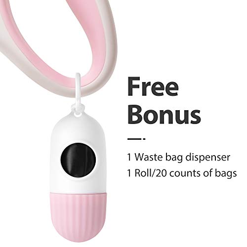 Fida Retractable Dog Leash for Small Breed up to 26 lbs, 16 ft Pet Walking Leash with Dispenser and Poop Bags, - view 3