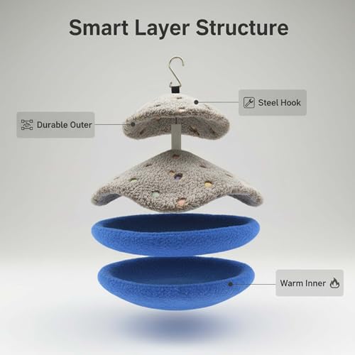 Bird Parrot Nest Hammock for Parakeet Conure Lovebird Small Animal Hamster Sugar Glider Hanging Bed Hideout Ho - view 5