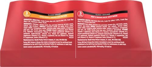 Purina ONE Classic Ground Chicken and Brown Rice, and Beef and Brown Rice Entrees Wet Dog Food Variety Pack -  - view 4