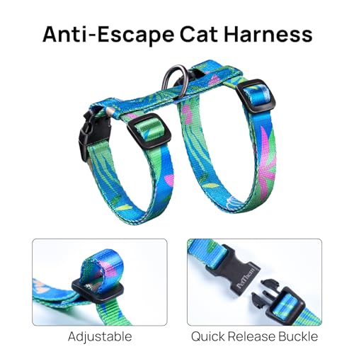 Cat Harness and Leash Set - Escape Proof Adjustable Cat Harness, Comfortable Soft Lightweight, Use Safe & Easy - view 5