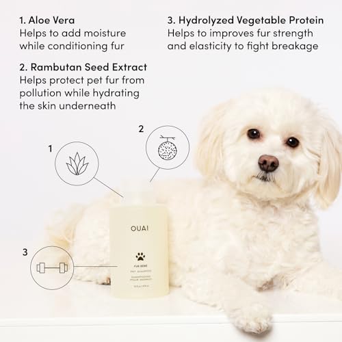 OUAI Fur Bébé Pet Shampoo - Cat & Dog Shampoo for Gentle Cleansing, Hydration & Shine - Vegan & Cruelty-Free P - view 4