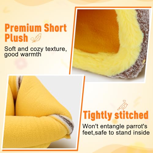 MEWTOGO Medium Winter Warm Bird Nest for Cage - Comfortable Birds Bed with Support Plate, Hanging Shed Hideawa - view 7