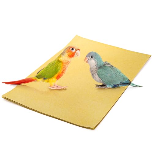 Okllen 50 Pieces Gravel Liner Paper for Bird Cage, 11 x 17 inch Birdcage Liner Pet Bedding Accessories, Parrot - view 5