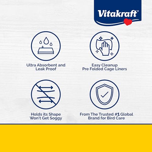 Vitakraft Cage Liners for Birds - For Parrot, Parakeet, Conure, and Cockatiel Cages White 20" X 18" 7 Count, P - view 3