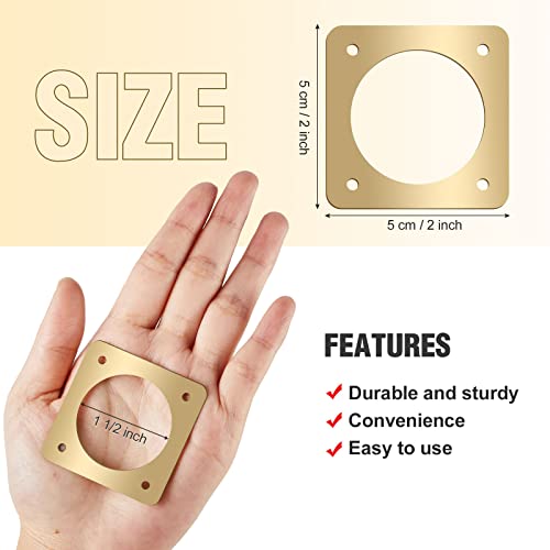 Hotop 18 Pcs 1 1/2'' Opening Metal Bird House Guard Portal Bird House Hole Protector with Copper Open Protecto - view 3