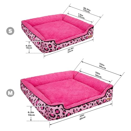 Rectangle Washable Dog Bed for Large, Medium & Small Dogs – Soft Calming Puppy Beds, Durable Warm Pet Sofa wit - view 4