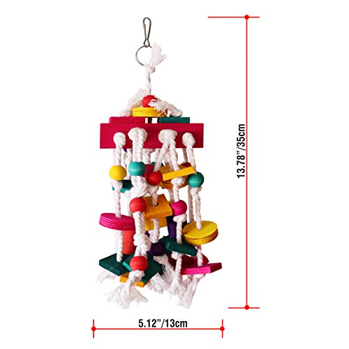 Rypet Bird Chewing Toy - Parrot Cage Bite Toys Wooden Block Bird Parrot Toys for Small and Medium Parrots and  - view 3