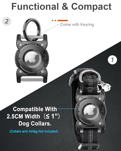 ONEONTA Airtag Dog Collar Holder | Airtag Dog Waterproof - Airtag Holder for Dog Collar with Removable Metal L - view 5