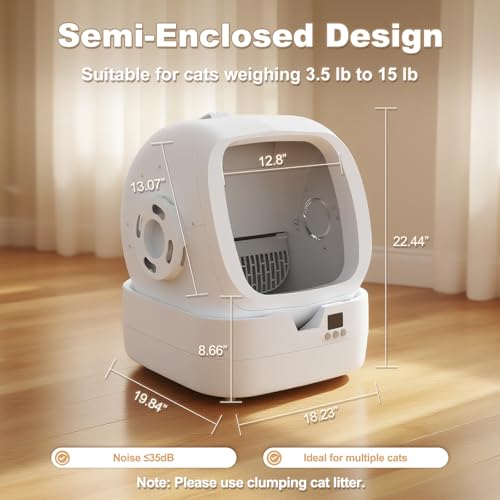 Mintakawa Automatic Cat Litter Box Self Cleaning - APP Control and Weight Monitoring - Ultra-Quiet, Suitable f - view 5