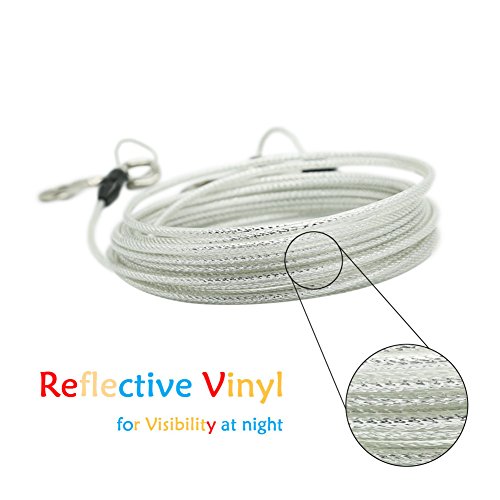 Petest 30ft Reflective Tie-Out Cable for Heavy Dogs Up to 125 Pounds - view 4