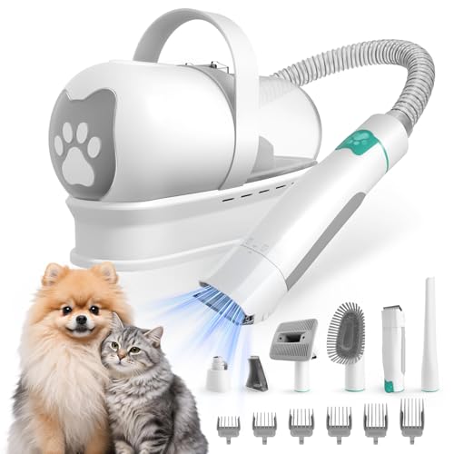 Dog Grooming Kit, Pet Grooming Vacuum with Pet Clipper Nail Grinder, Dog Hair Vacuum with 6 Pet Grooming Tools - view 2