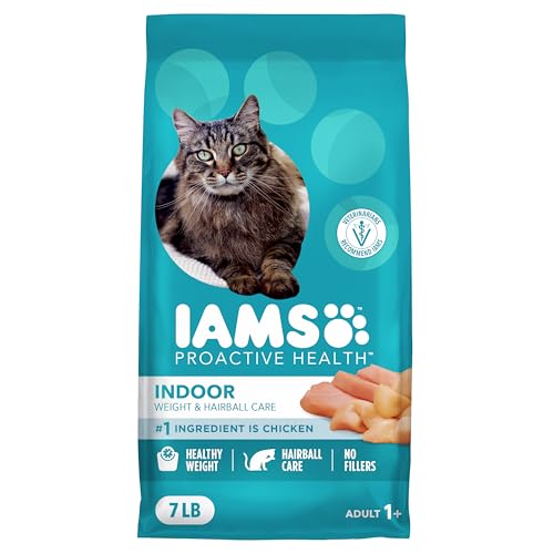 IAMS Proactive Health Indoor Weight Control & Hairball Care Adult Dry Cat Food, Chicken & Turkey Recipe, 7 lb. - view 2