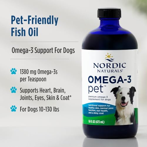 Nordic Naturals Omega-3 Pet, Unflavored - 16 oz - 1380 mg Omega-3 Per Teaspoon - Fish Oil for Large to Very La - view 4