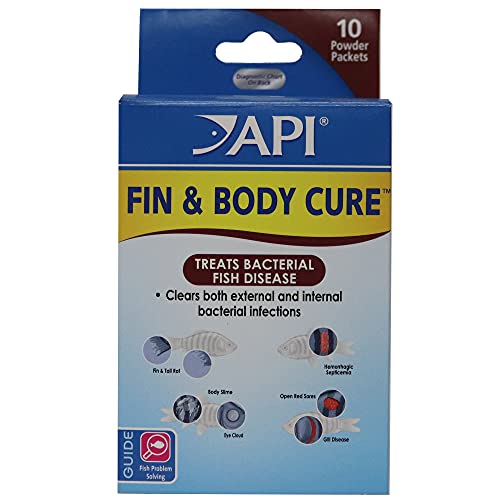 API FIN & BODY CURE Freshwater Fish Powder Medication 10-Count Box - view 2