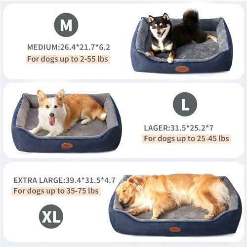 Orthopedic Dog Beds Medium Sized Dog, Durable Egg Crate Foam Sofa Dog Bed with Washable Removable Cover, Water - view 4