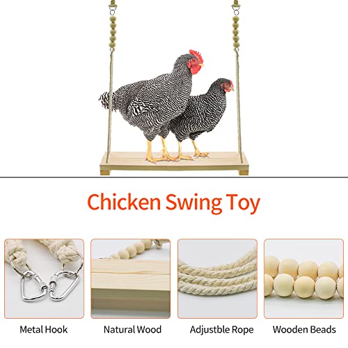 Swing Toys Xylophone, 2pcs Chicken Toys for Poultry Run, Rooster Hens Chicks Pet Parrots Macaw Entertainment,  - view 4