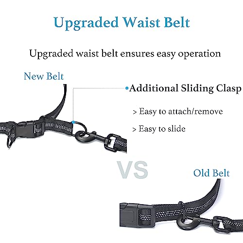 iYoShop Retractable Hands Free Dog Leash - Dual Handle Bungee Waist Leash for Small, Medium and Large Dogs (Me - view 5