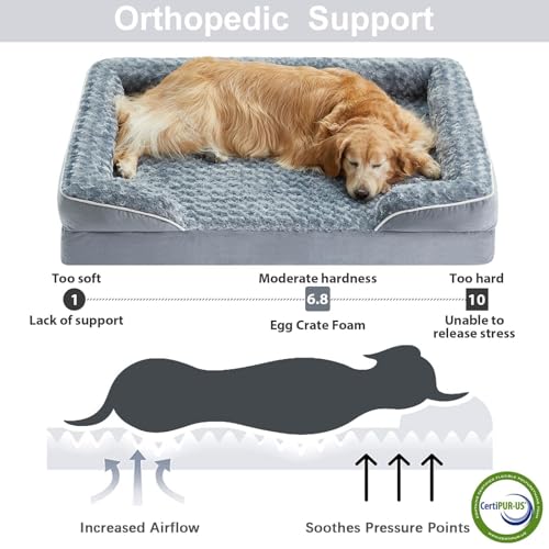 WNPETHOME Dog Beds for Large Sized Dogs, Washable Orthopedic Dog Couch Sofa Bed with Waterproof Lining & Non-S - view 4