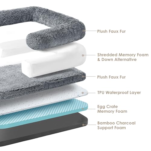 EHEYCIGA Foldable Human Dog Bed, 72"x44"x11" Orthopedic Memory Foam Human Sized Dog Bed, Waterproof Pet Bed fo - view 5