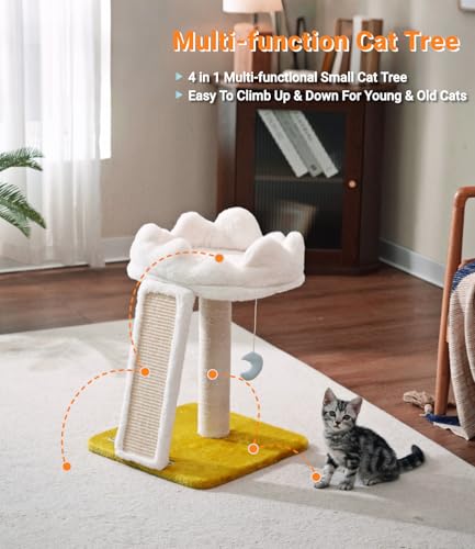 Happi N Pets Cat Tree, Cloud Cat Tower with Soft Bed, Cat Scratching Post & Pad with Larger Perch for Window V - view 3