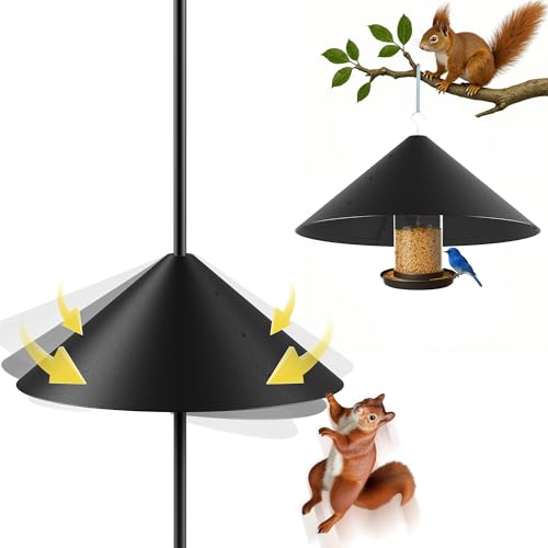 19 Inch Metal Squirrel Baffle for Bird Feeder Pole, Squirrel Proof Bird Feeders for Outdoors Hanging Cover for - view 2