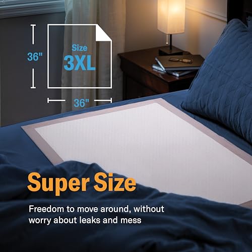 Chucks Premium Disposable Underpads 36”x36” [100-Count] Ultra Absorbent Chux Incontinence Bed Pads Disposable  - view 4