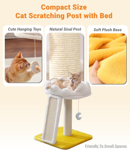Happi N Pets Cat Tree, Cloud Cat Tower with Soft Bed, Cat Scratching Post & Pad with Larger Perch for Window V - view 5