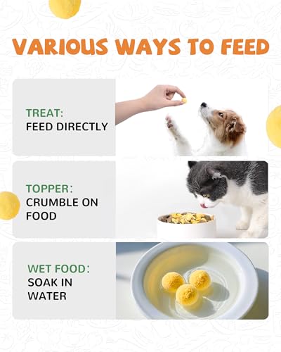 PAWUP Freeze Dried Quail Egg Yolk Pet Treats, Freeze-Dried Pet Food for Dogs, Cats, Pure Fresh Ingredient, 4.2 - view 7