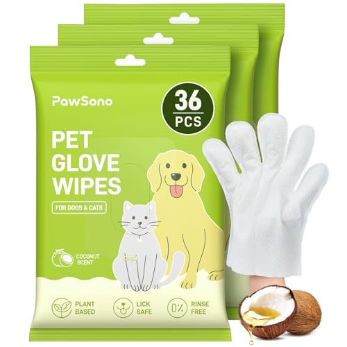 36PCS Hypoallergenic Pet Glove Wipes for Dogs & Cats - Quick Clean & Deodorizing Between Baths & Travel | Dog  - view 2