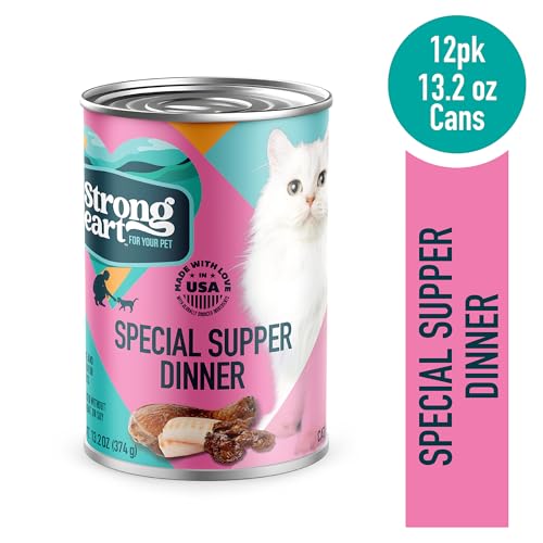 A Strong Heart Canned Wet Cat Food, Special Supper Dinner - 13.2 oz Cans (Pack of 12), Made in The USA with Re - view 3