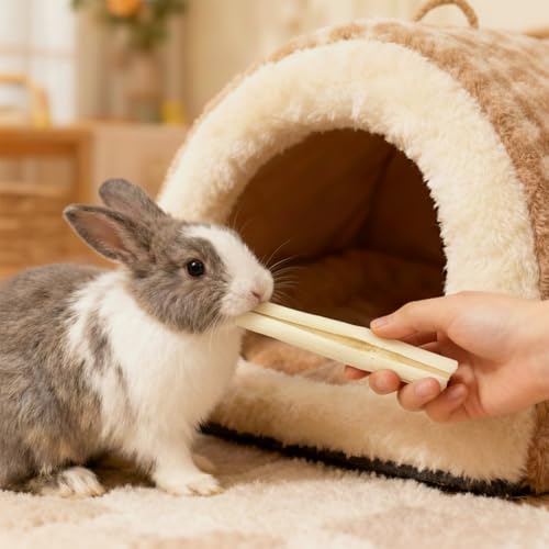 emours Natural Bamboo Teeth Chews for Rabbits Chinchilla Guinea Pigs Sugar Gerbils and More Small Pets,500g - view 7