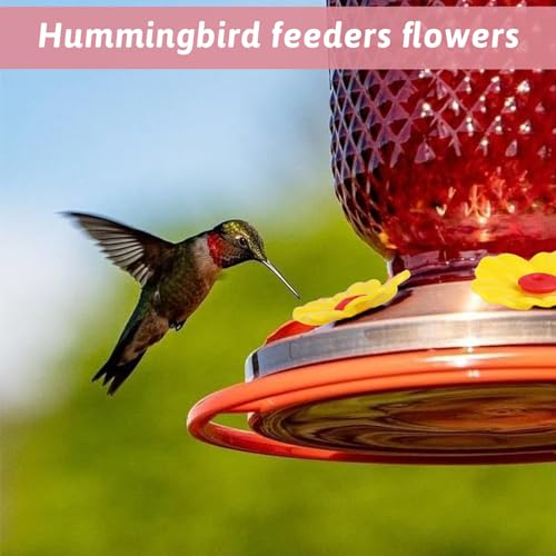 16 Pieces Hummingbird Feeders Replacement Flowers Yellow Pet Replacement Bird Feeder Replacement Parts with 2  - view 8